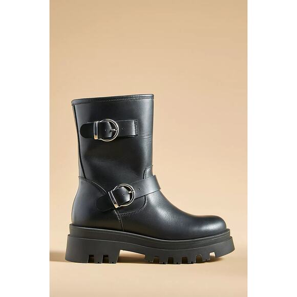 NEW Anthropologie Maeve Pilcro black moto boots size 9 - Picture 3 of 7